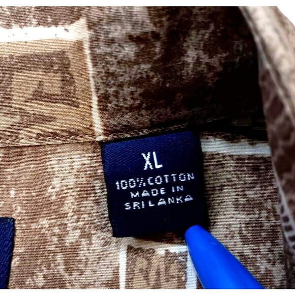 Roundtree Yorke Mens XL Fly-Fishing All Over Print Button Up Shirt - Picture 8 of 14